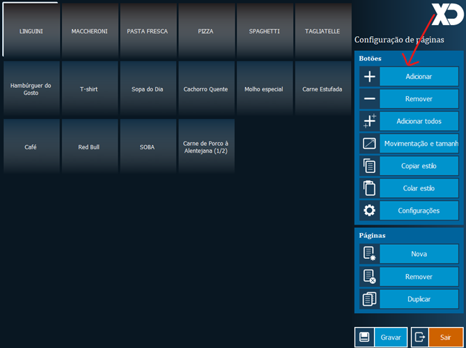 Adicionar novo botão