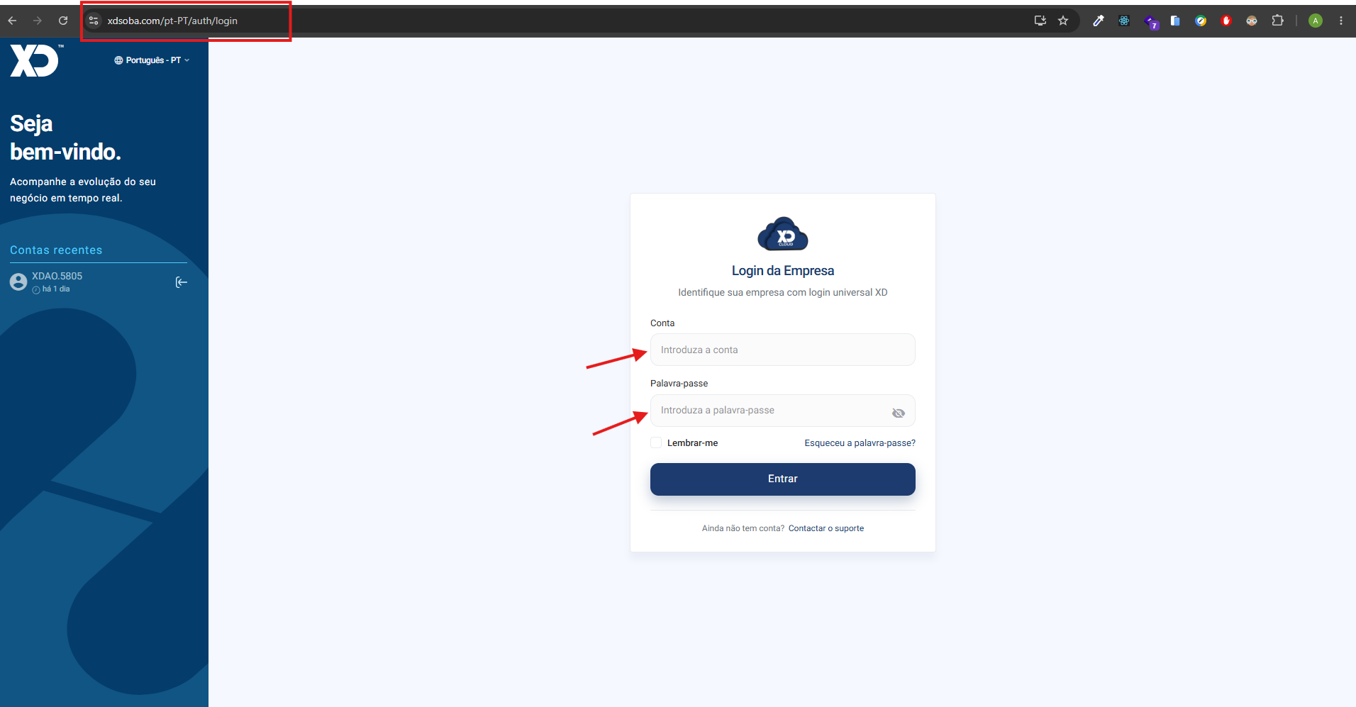 Formulário de Login
