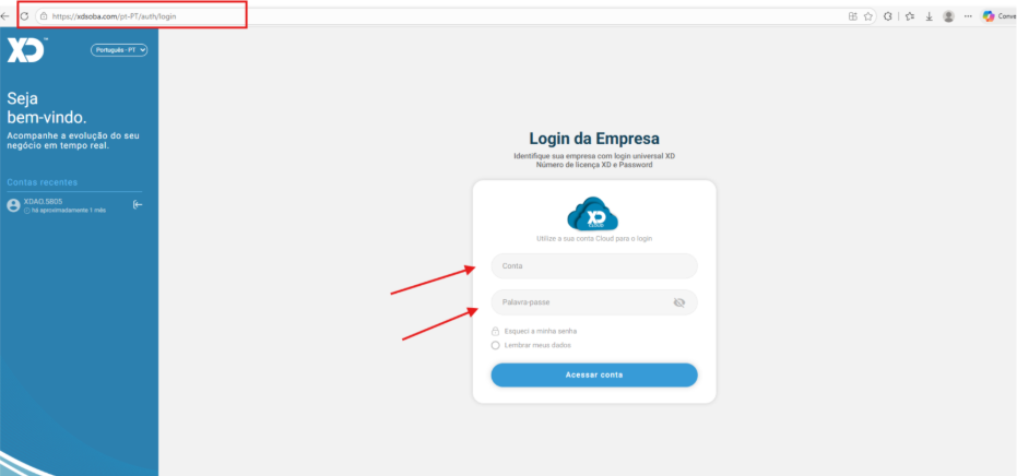Formulário de Login