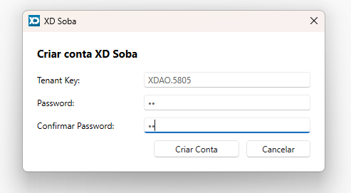 Formulário de Criação de Conta