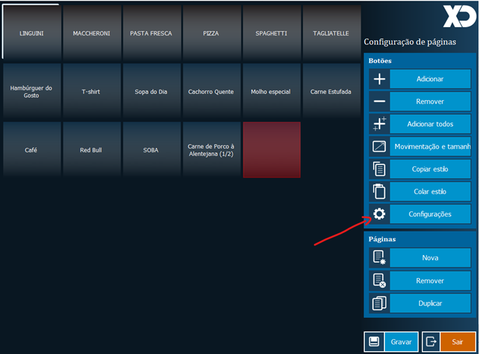 Access button settings