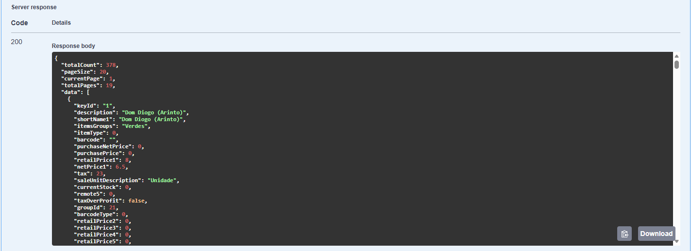 Items Response